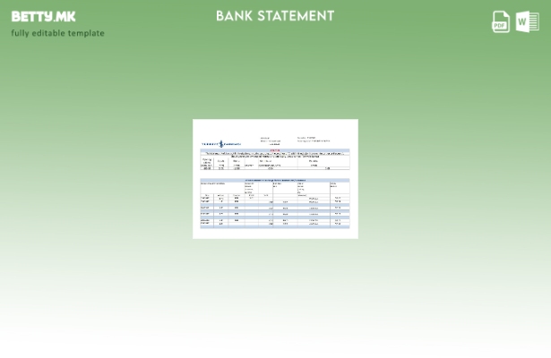 модерен стил, шаблон за ексел банкарски извод од Турција Банкаси